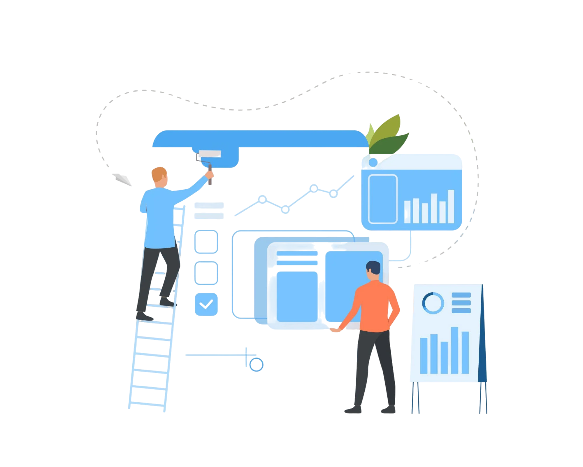 professional-team-creating-business-solution-flat-icon